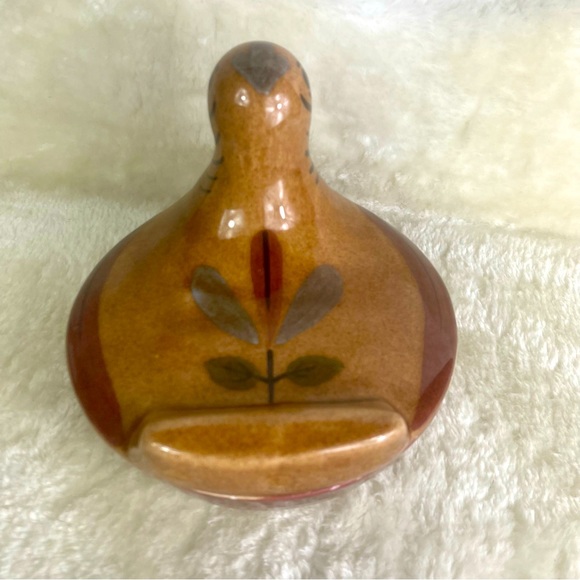 Vintage California Cleminsons Pottery Distlefink Bird Dish with Lid Folk Art - Picture 3 of 9